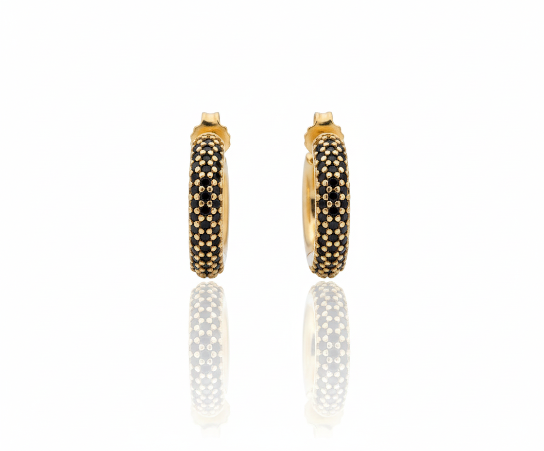 OPHELIA black stones earrings