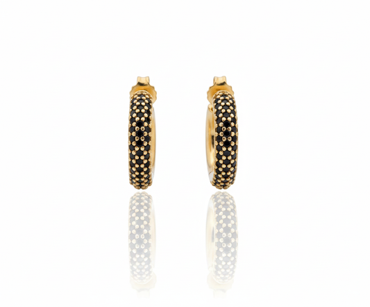 OPHELIA black stones earrings