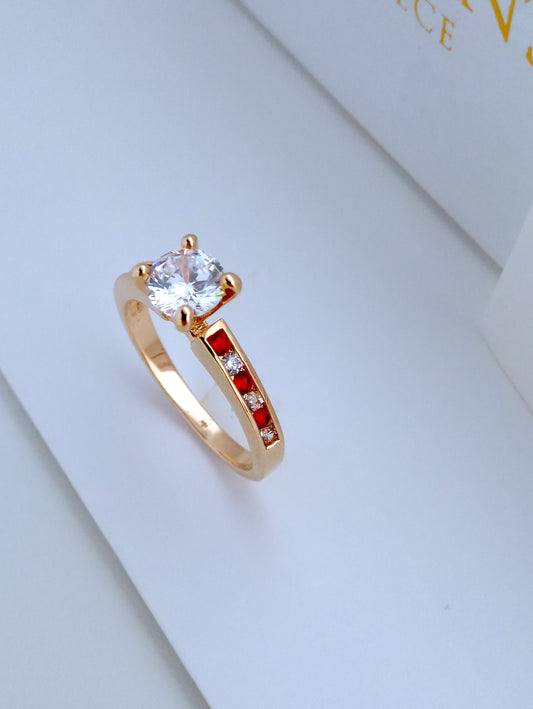 RED Ring cubic zirconia