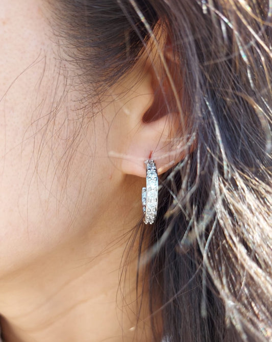 CORA silver color earrings